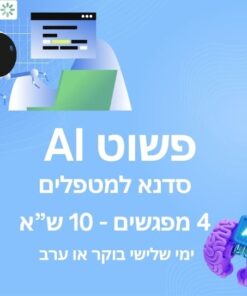 פשוט AI - סדנא למטפלים - בוקר  או ערב מה שתבחרו !!!
